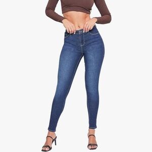 YMI high rise skinnny jeans dark wash five pocket